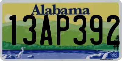 AL license plate 13AP392
