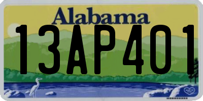 AL license plate 13AP401