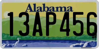 AL license plate 13AP456