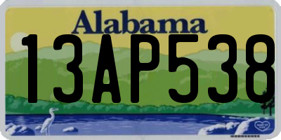 AL license plate 13AP538