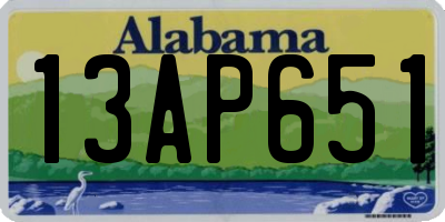 AL license plate 13AP651