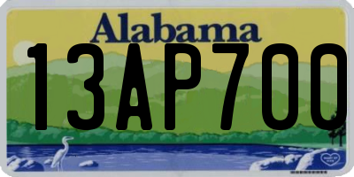 AL license plate 13AP700