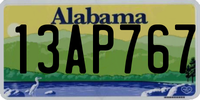 AL license plate 13AP767