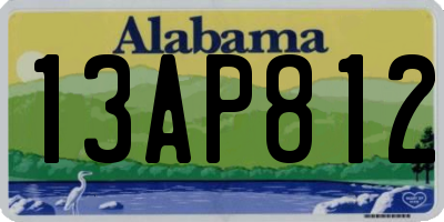 AL license plate 13AP812