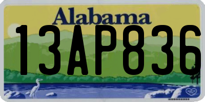 AL license plate 13AP836