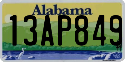 AL license plate 13AP849