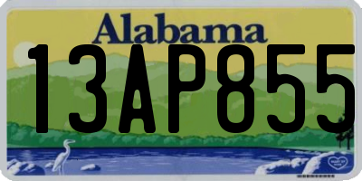 AL license plate 13AP855