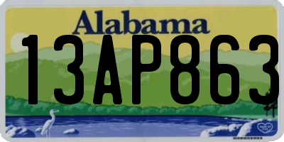 AL license plate 13AP863