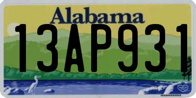 AL license plate 13AP931