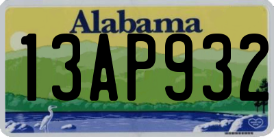 AL license plate 13AP932