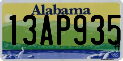 AL license plate 13AP935