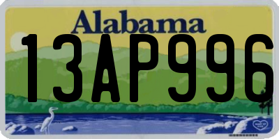 AL license plate 13AP996