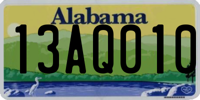AL license plate 13AQ010