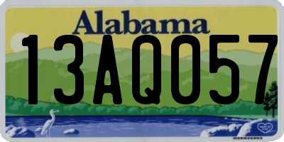 AL license plate 13AQ057
