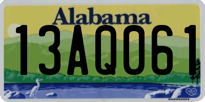 AL license plate 13AQ061