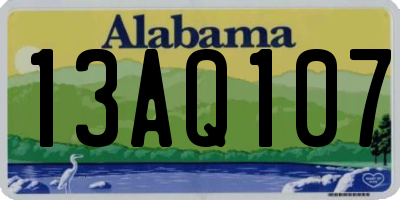 AL license plate 13AQ107