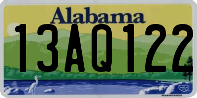 AL license plate 13AQ122
