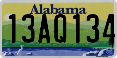 AL license plate 13AQ134