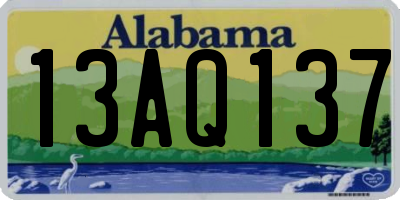 AL license plate 13AQ137