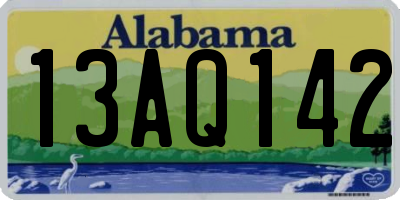 AL license plate 13AQ142