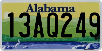 AL license plate 13AQ249