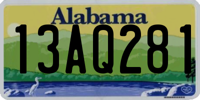 AL license plate 13AQ281