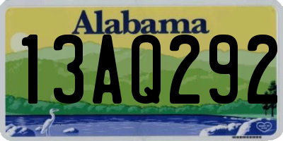 AL license plate 13AQ292