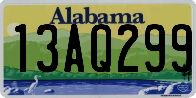 AL license plate 13AQ299