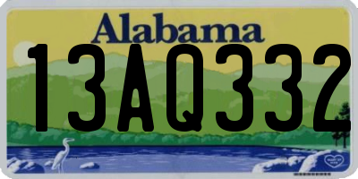 AL license plate 13AQ332