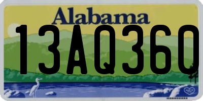 AL license plate 13AQ360