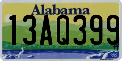 AL license plate 13AQ399