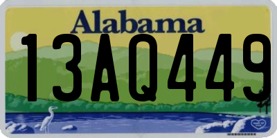 AL license plate 13AQ449