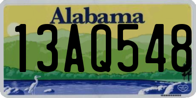 AL license plate 13AQ548