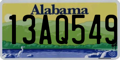 AL license plate 13AQ549