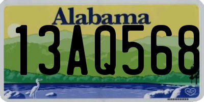 AL license plate 13AQ568