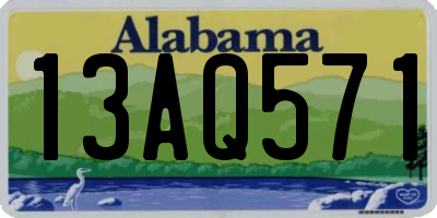 AL license plate 13AQ571