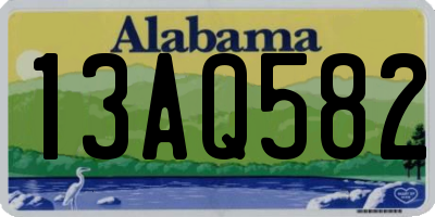 AL license plate 13AQ582