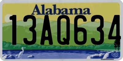 AL license plate 13AQ634