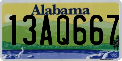 AL license plate 13AQ667