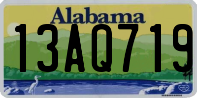 AL license plate 13AQ719