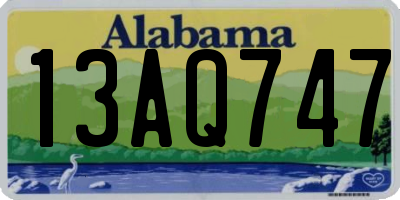 AL license plate 13AQ747