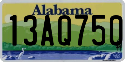 AL license plate 13AQ750