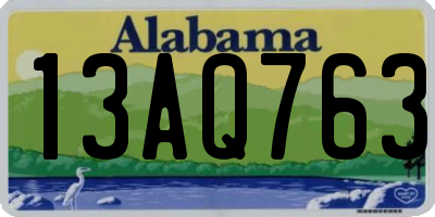 AL license plate 13AQ763
