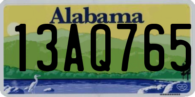 AL license plate 13AQ765