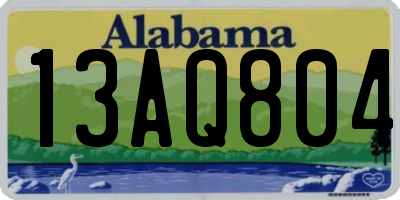 AL license plate 13AQ804