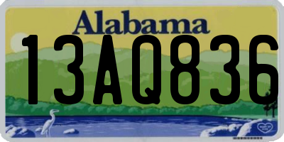 AL license plate 13AQ836