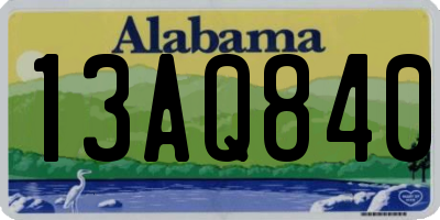 AL license plate 13AQ840