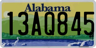 AL license plate 13AQ845