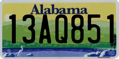 AL license plate 13AQ851