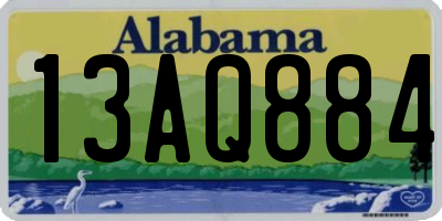 AL license plate 13AQ884